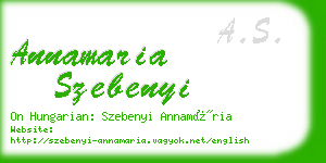 annamaria szebenyi business card